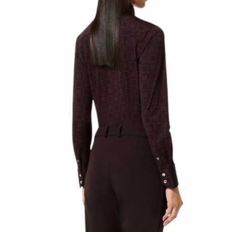 Chemise prune carreaux prune RRD Roberto Ricci Design Femme 25815 73 Fashion Mode Strasbourg Vêtements shirt boutique