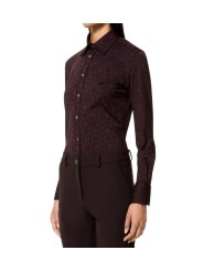 Chemise prune carreaux prune RRD Roberto Ricci Design Femme 25815 73 Fashion Mode Strasbourg Vêtements shirt boutique