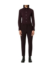 Chemise prune carreaux prune RRD Roberto Ricci Design Femme 25815 73 Fashion Mode Strasbourg Vêtements shirt boutique