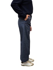 Pantalon chino coton métallisé Newyork Studio Crop large Masons femme 4PNT6R830 CBE143 309 boutique mode Strasbourg vêtement