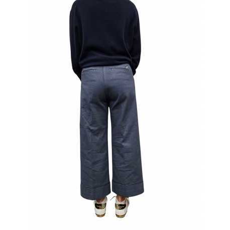 Pantalon chino coton métallisé Newyork Studio Crop large Masons femme 4PNT6R830 CBE143 309 boutique mode Strasbourg vêtement