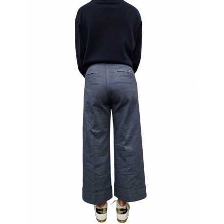 Pantalon chino coton métallisé Newyork Studio Crop large Masons femme 4PNT6R830 CBE143 309 boutique mode Strasbourg vêtement