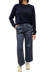 Pantalon chino coton métallisé Newyork Studio Crop large Masons femme 4PNT6R830 CBE143 309 boutique mode Strasbourg vêtement