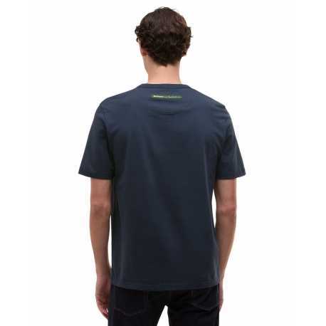 T-shirt bleu print Pot cire baya Barbour by Paul Smith Homme femme MTS1526NY91boutique shop mode Strasbourg vêtement