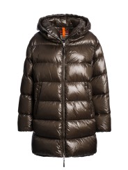 Doudoune Ivonne laquée long médium capuche Earth Brown Parajumpers Femme PWPULP33 0109 Fashion Mode Strasbourg Boutique Online
