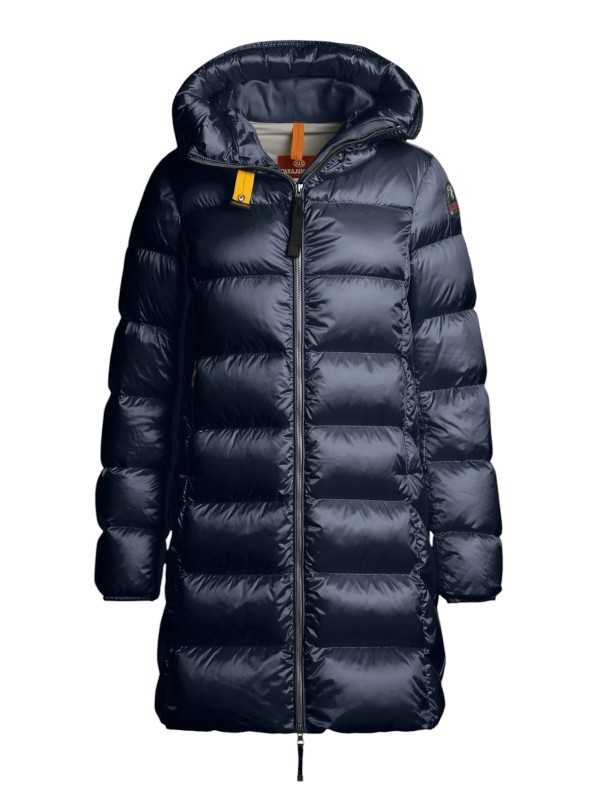 Doudoune Marion long médium Blue Navy capuche Parajumpers Femme PWPUSX34 0316 Fashion Mode Boutique Strasbourg