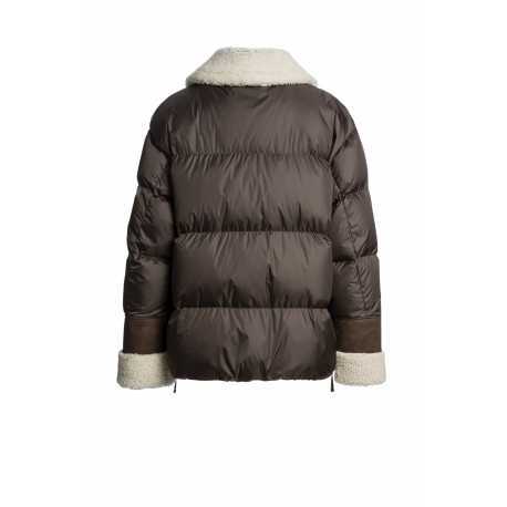 Perfecto nylon mouton Chyna Earth Brown Parajumpers Femme PWJKHN31 0109 Fashion Mode Strasbourg Boutique Online