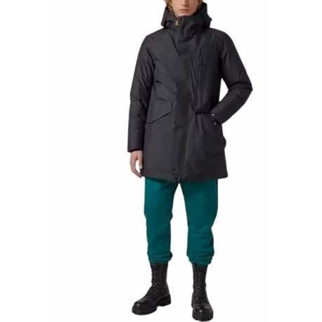 Doudoune Hayate longue lisse mat capuche noir Parajumpers Homme PMJKBL02 0541 Fashion Mode Strasbourg Boutique