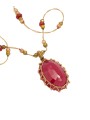 Collier Tibétain Stib Rubelite Pink 53-TIB1-RUBEL Sharing Boutique Strasbourg Jewelery online 