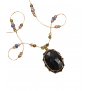 Collier Tibétain Stib Tormaline Black 53-TIB2-BTOUR Sharing