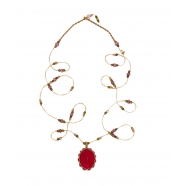 Collier Tibétain Stib Rubelite rouge 53-TIB1-RRUBEL Sharing Boutique Strasbourg Jewelery online 