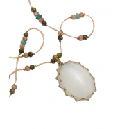 Collier long Tibétain Stib Pierre de Lune 77-TIB2-MOON STONE Sharing Bijoux Boutique Strasbourg Jewelery online 