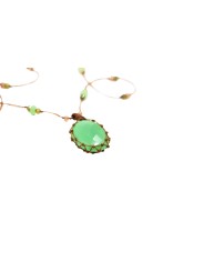 Collier long Tibétain Stib Chrysoprase verte 77-TIB4 CHRYSO Sharing Bijoux Boutique Strasbourg Jewelery online 