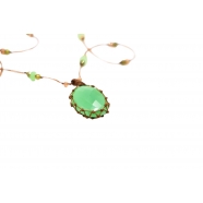Collier long Tibétain Stib Chrysoprase verte 77-TIB4 CHRYSO Sharing Bijoux Boutique Strasbourg Jewelery online 