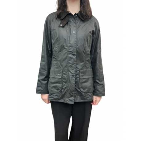 Veste Beadnell Vert Sage col velours Barbour Femme LWX0667 SG91 Fashion Mode Strasbourg