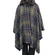 Poncho tartan vert bleu Montieth Serape Barbour Femme LSC0423 TN11 Fashion Mode Strasbourg Vêtements