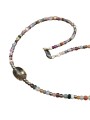 Collier Lottie multi-perles fines et 1 Quartz fumé facetté Catherine Michiels FW2516 Jewelry GoodVibes Strasbourg