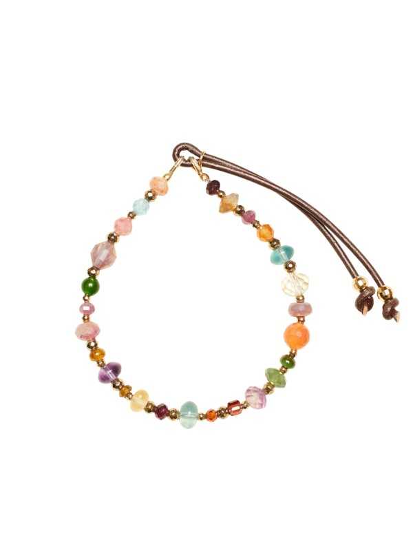 Bracelet Forest multi-pierres rubis citrine grenat tourmaline Catherine Michiels FW2525 Jewelry Strasbourg