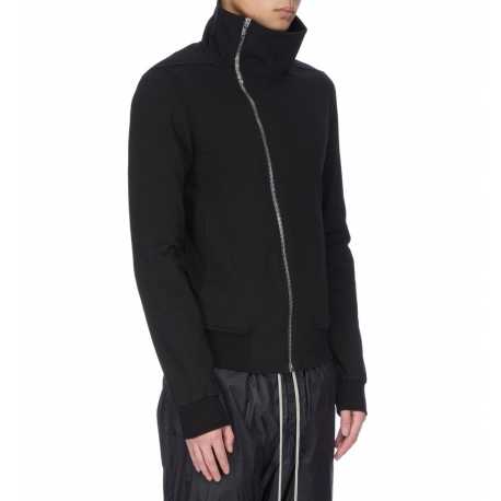 Sweat zip en biais Bauhaus Jogger noir Rick Owens homme RU02E 1272 BA 09 Fashion Mode Strasbourg Avant-garde