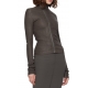 BLOUSON CUIR GARY JKT DARK DUST BRUN ZIP BIAIS RICK OWENS FEMME RP02E4701 LSV 78 Fashion Mode Strasbourg Avant-garde