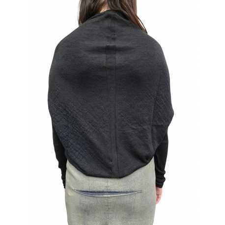 PULL CRATER KNIT NOIR CACHEMIRE MANCHES LONGUES RICK OWENS FEMME RP02E 4629 WS 09 Fashion Mode Strasbourg Avant-garde