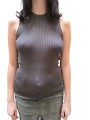DEBARDEUR MAILLE RIB VISCOSE BRUN DARK DUST RICK OWENS FEMME RP02E 4635 RIBVI 78 Fashion Mode Designer Strasbourg
