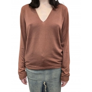 PULL V LAINE VIERGE BOIS DE ROSE RP02E4623 M 13 RICK OWENS FEMME Fashion Mode Designer Strasbourg avant garde