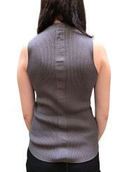 DEBARDEUR MAILLE RIB VISCOSE BRUN DARK DUST RICK OWENS FEMME RP02E 4635 RIBVI 78 Fashion Mode Designer Strasbourg