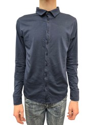 Chemise Ayden coton pima marine Anonym Homme Fashion Mode Strasbourg Vêtements