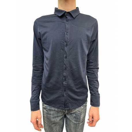 Chemise Ayden coton pima marine Anonym Homme Fashion Mode Strasbourg Vêtements