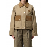 Blouson deperlant sable col rabats poches choco Phoebe LCA0371 BR31 boutique Strasbourg vêtement fashion mode 
