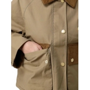 Blouson deperlant sable col rabats poches choco Phoebe LCA0371 BR31 boutique Strasbourg vêtement fashion mode 