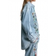 Chemise denim bleue fleurs pailletées multicolores ICKSONVILL ESSENTIEL ANTWERP Strasbourg fashion mode concept store