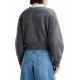 Cardigan Ideas SH35 gris perles bords effilochés Essentiel Antwerp femme Strasbourg fashion mode concept store 