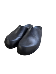 MULES CUIR NOIR GRANOLA RICK OWENS HOMME RU01F 2809 LGE 09 DESIGNER AVANT-GARDE STRASBOURG biais avant