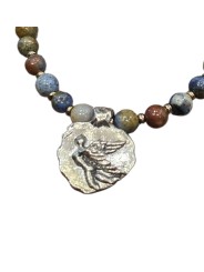 COLLIER LE FREE FROM FEAR ARGENT PIERRES SODALITE CATHERINE MICHIELS bijoux boutique Strasbourg online medecin jewelery