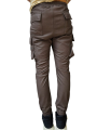 PANTALON BIKER CUIR BLISTER DUST MASTODON CARGO RICK OWENS HOMME RU01F 2396 LBF 34 DESIGNER AVANT-GARDE STRASBOURG arrière