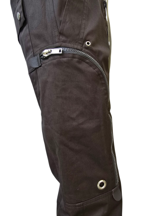 PANTALON GRANDES POCHES ZIPPEES DARK DUST COTON BAUHAUS CARGO RICK OWENS HOMME RU01F 2377 TE 78 DESIGNER STRASBOURG détail poche