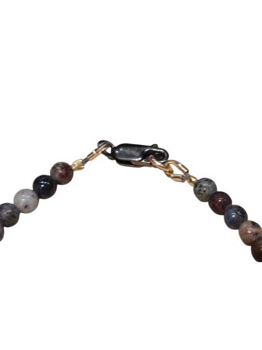 COLLIER LE FREE FROM FEAR ARGENT PIERRES SODALITE CATHERINE MICHIELS bijoux boutique Strasbourg online medecin jewelery fermoir