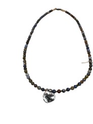 COLLIER LE FREE FROM FEAR ARGENT PIERRES SODALITE CATHERINE MICHIELS bijoux boutique Strasbourg online medecin jewelery