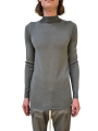 PULL MERINOS EUCALYPTUS COL MONTANT LEVEL LUPETTO RICK OWENS HOMME RU01F 2625 M 35 DESIGNER AVANT-GARDE STRASBOURG buste