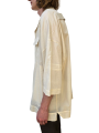 CHEMISE OVERSIZE VOILE DE COTON MANCHES 34 CREME BUTTER MAGNUM TOMMY RICK OWENS HOMME RU01F 2298 Fashion Strasbourg profil