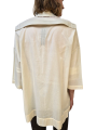 CHEMISE OVERSIZE VOILE DE COTON MANCHES 34 CREME BUTTER MAGNUM TOMMY RICK OWENS HOMME RU01F 2298 Fashion Strasbourg dos