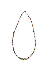 COLLIER ZAZA COURT PERLES VINTAGE JAPO AFRO EAU DOUCE HEMATITE PIERRES FW2527 CATHERINE MICHIELS boutique Strasbourg jewelery b