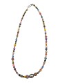 COLLIER ZAZA LONG PERLES VINTAGE JAPO AFRO EAU DOUCE HEMATITE PIERRES FW2527 CATHERINE MICHIELS boutique bijoux jewelery