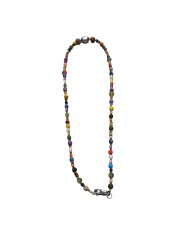 COLLIER ZAZA LONG PERLES VINTAGE JAPO AFRO EAU DOUCE HEMATITE PIERRES FW2527 CATHERINE MICHIELS boutique bijoux jewelery c
