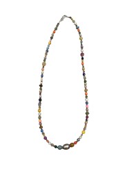 COLLIER ZAZA LONG PERLES VINTAGE JAPO AFRO EAU DOUCE HEMATITE PIERRES FW2527 CATHERINE MICHIELS boutique bijoux jewelery f