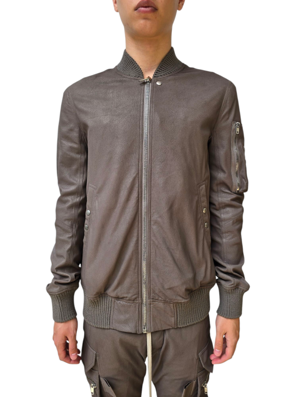 BLOUSON CUIR BLISTER DUST BORDS COTELES CLASSIC FLIGHT RICK OWENS HOMME RU01F 2778 LBF 34 FASHION DESIGNER STRASBOURG face fermé
