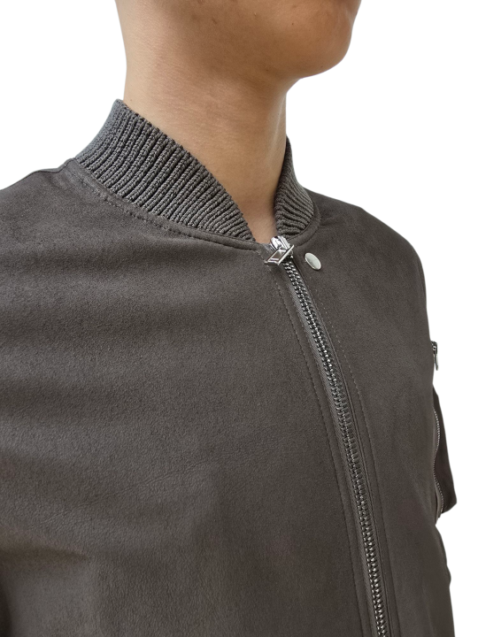 BLOUSON CUIR BLISTER DUST BORDS COTELES CLASSIC FLIGHT RICK OWENS HOMME RU01F 2778 LBF 34 FASHION DESIGNER STRASBOURG détail 2