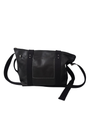 SAC TROLLEY CUIR DE VACHE GRAINE NOIR RICK OWENS FEMME RA01F 0861 LCN 0909 FASHION MODE DESIGNER CREATEUR AVANT-GARDE STRASBOURG